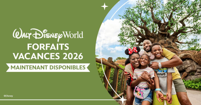 Famille en vacances à Walt Disney World – forfaits Disney 2026 disponibles