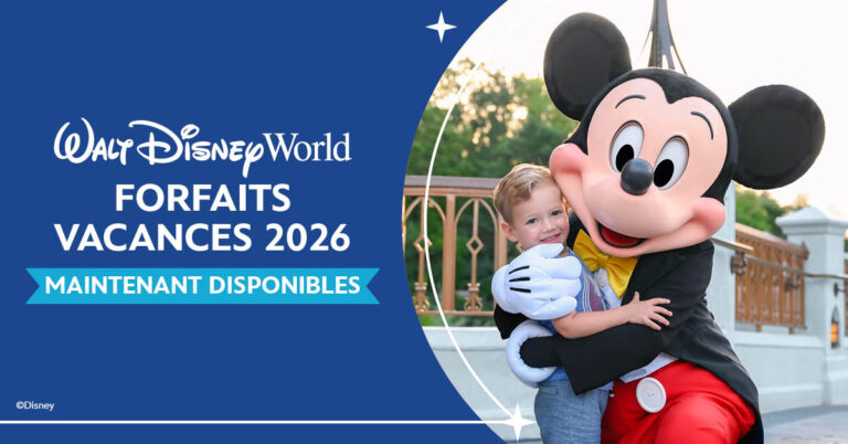 Famille devant le château Disney – forfaits Disney 2026