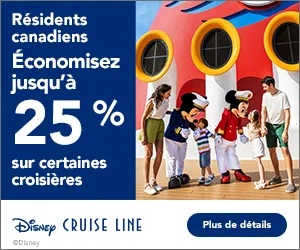 Navire Disney Cruise Line en mer, offre résidents canadiens