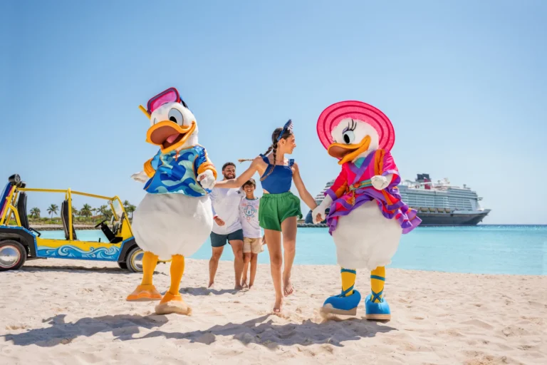 A Disney Cruise Line ship at sea