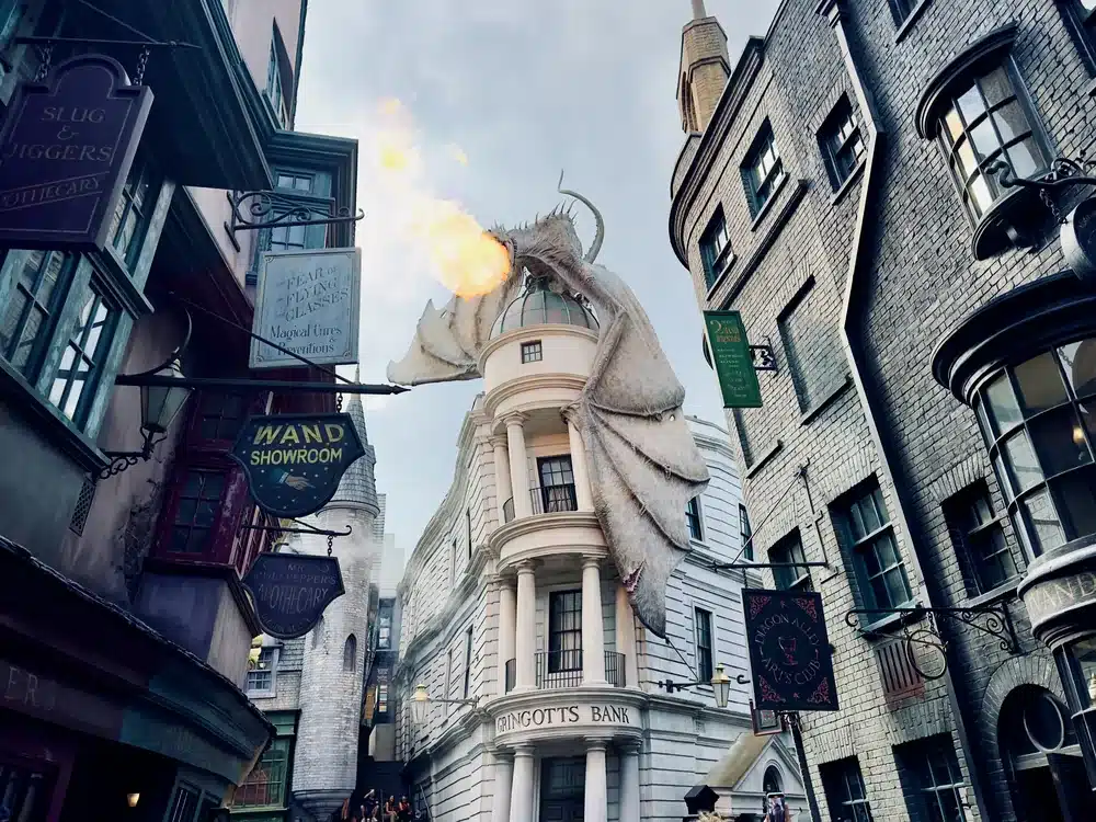 Le Chemin de Traverse et le dragon de Gringotts à Universal Studios Florida
