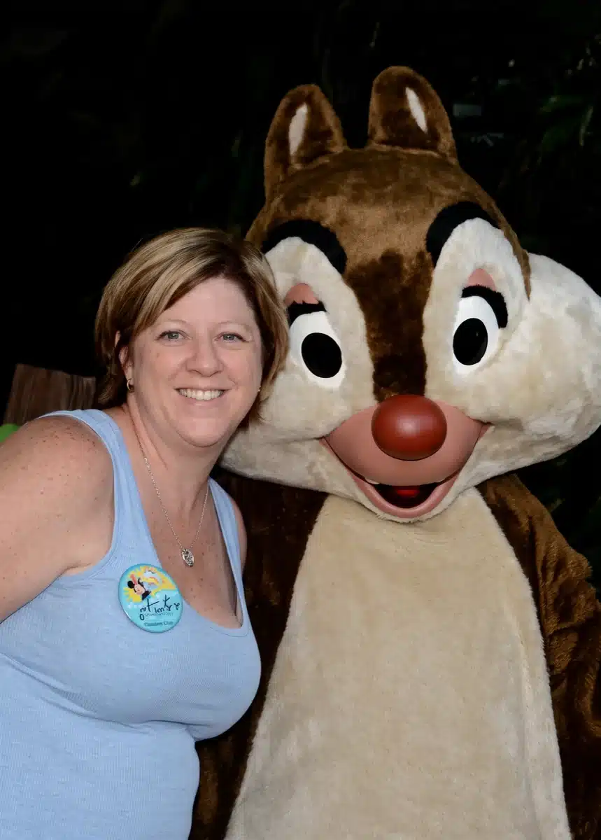 Glenda Taylor with Chip or Dale